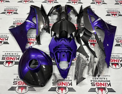 Yamaha R6 (2008-2016) Faux Carbon Fiber, Dark Purple Fairing kit at KingsMotorcycleFairings.com