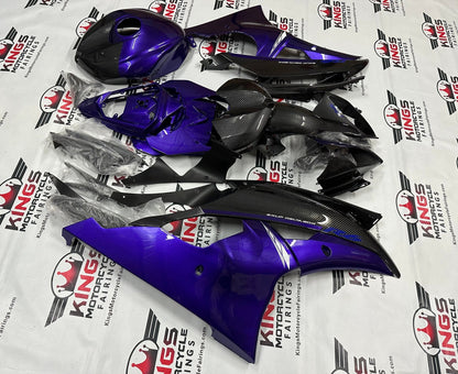 Yamaha YZF-R6 (2008-2016) Faux Carbon Fiber, Dark Purple Fairing set at KingsMotorcycleFairings.com
