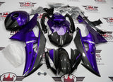 Yamaha YZF-R6 (2008-2016) Faux Carbon Fiber & Dark Purple Fairings at KingsMotorcycleFairings.com