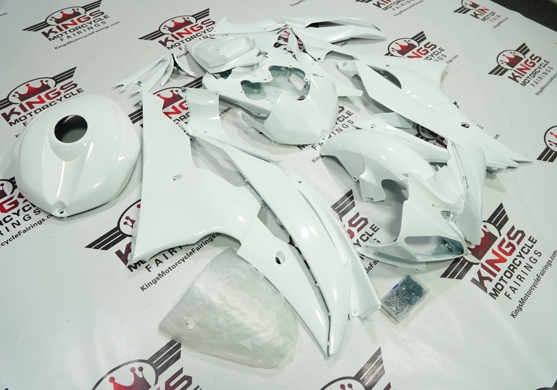 Yamaha YZF-R6 (2008-2016) White Fairings at KingsMotorcycleFairings.com