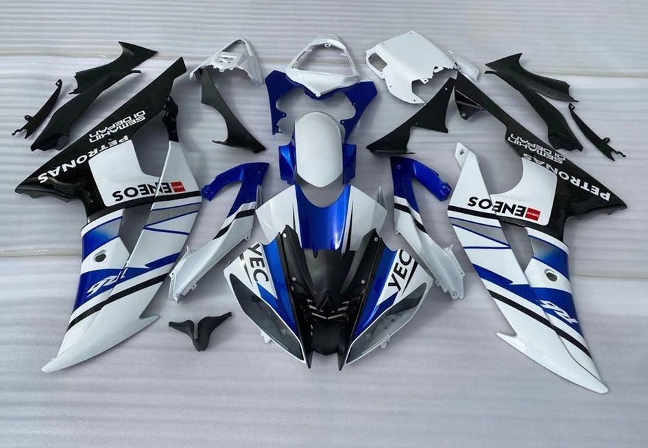 Yamaha YZF-R6 (2008-2016) White, Blue, Black, YEC Fairings at KingsMotorcycleFairings.com