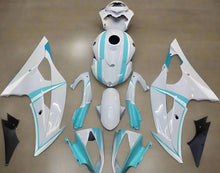 Yamaha R6 (2008-2016) White, Mint Blue Fairings at KingsMotorcycleFairings.com