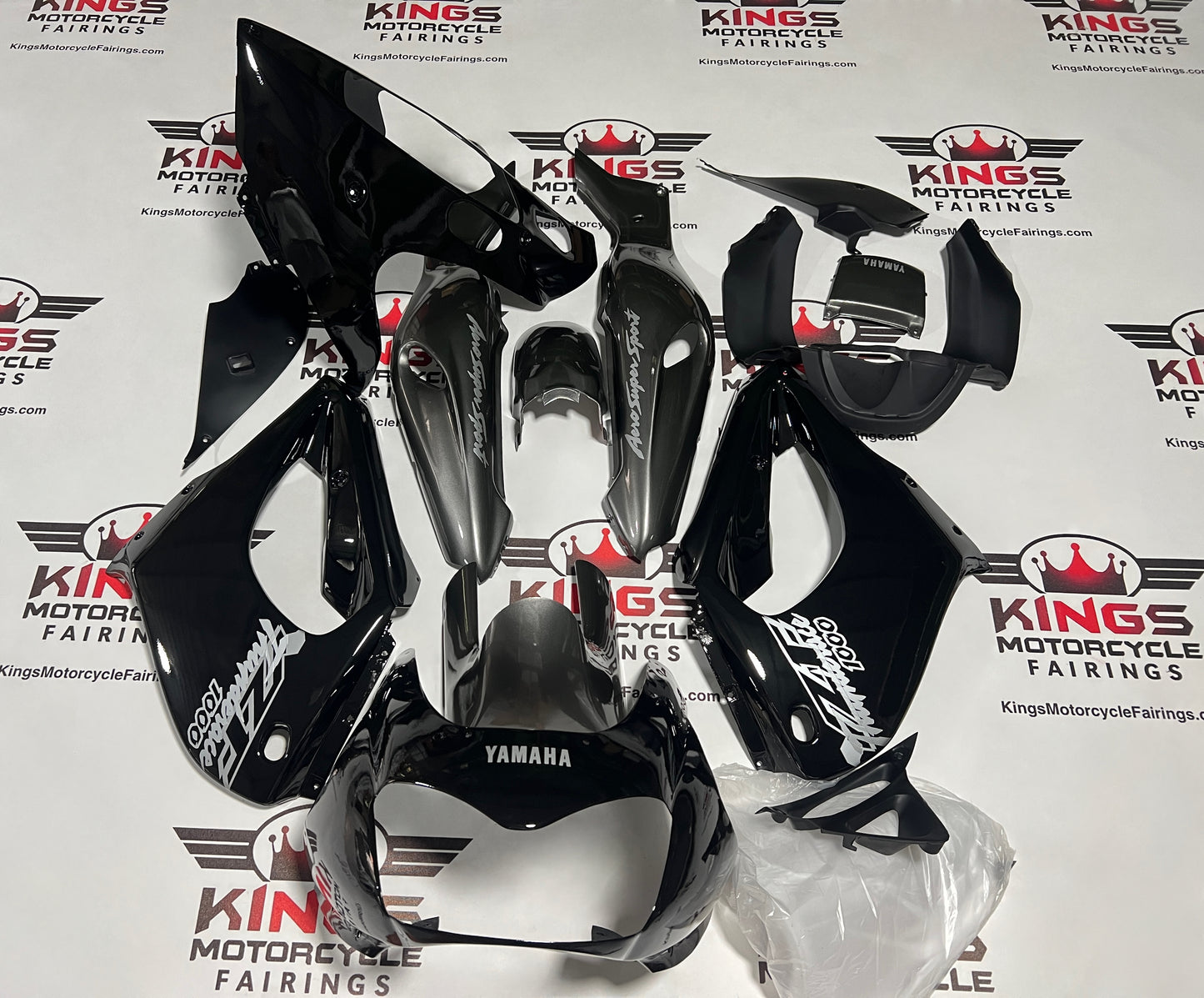 Yamaha YZF1000R Fairing Kit (1996-2007) Black, Gray, Silver at KingsMotorcycleFairings.com