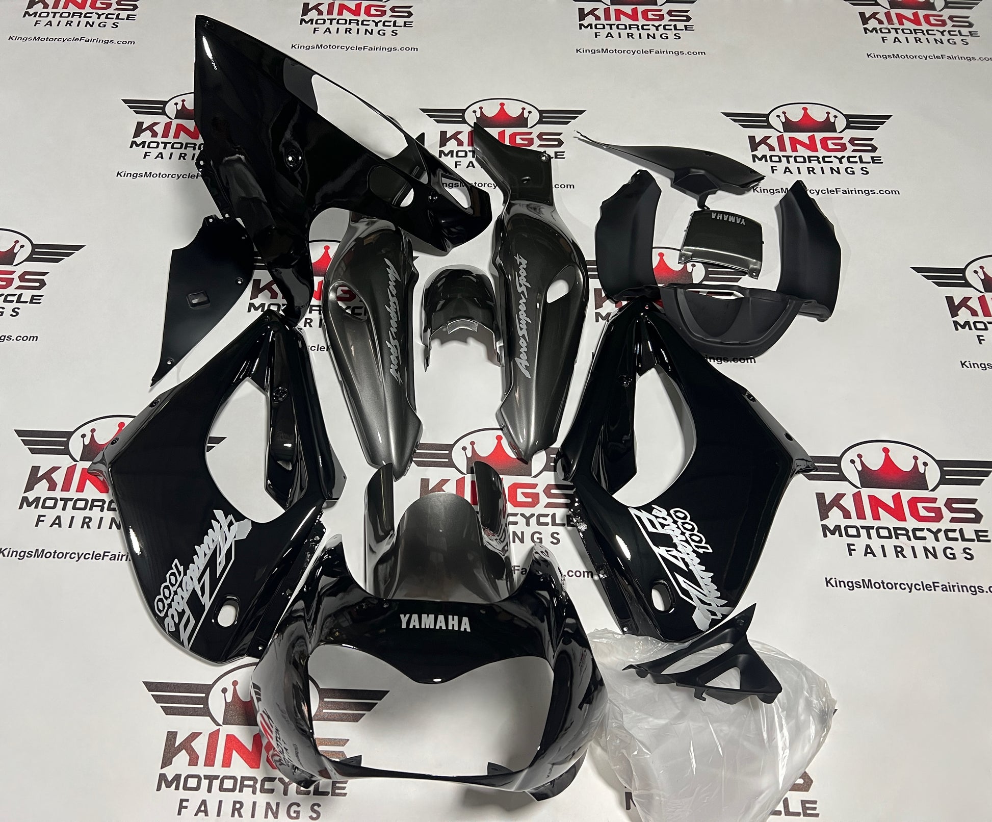 Yamaha YZF1000R Fairing Kit (1996-2007) Black, Gray, Silver at KingsMotorcycleFairings.com