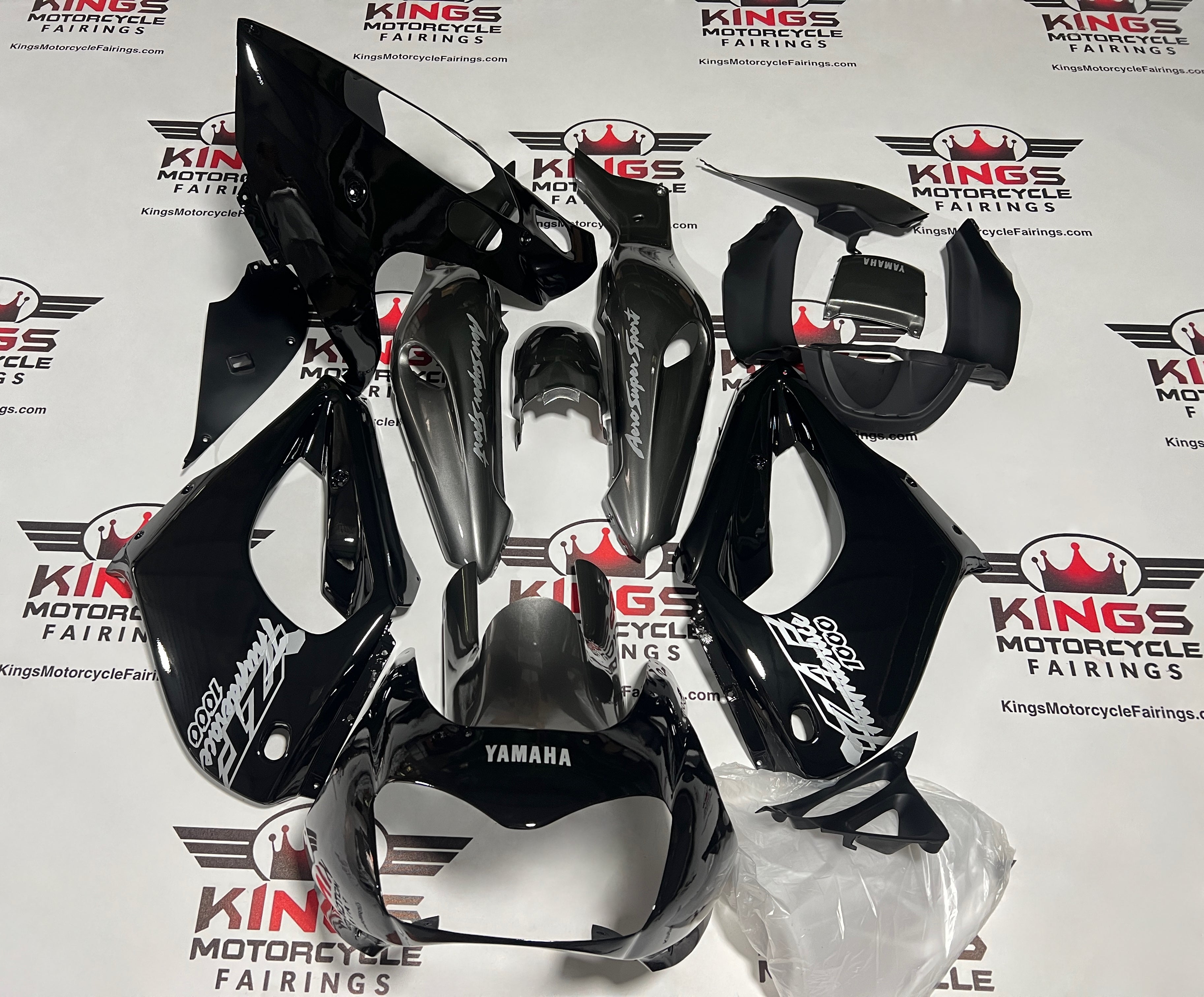 Yamaha YZF1000R Fairing Kit (1996-2007) Black, Gray, Silver at KingsMotorcycleFairings.com