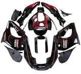 Yamaha YZF1000R Thunderace Fairings (1996-2007) Black, Dark Red Flames at KingsMotorcycleFairings.com