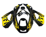 Yamaha YZF1000R Thunderace Fairings (1996-2007) Black, Yellow Flames at KingsMotorcycleFairings.com