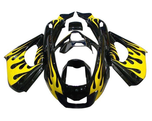Yamaha YZF1000R Thunderace Fairings (1996-2007) Black, Yellow Flames at KingsMotorcycleFairings.com