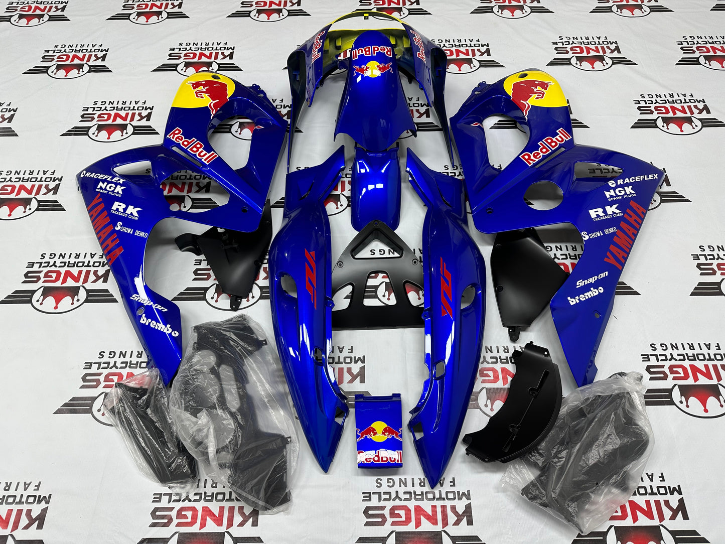 Yamaha YZF600R Fairing Set (1998-2007) Blue Red Bull from KingsMotorcycleFairings.com