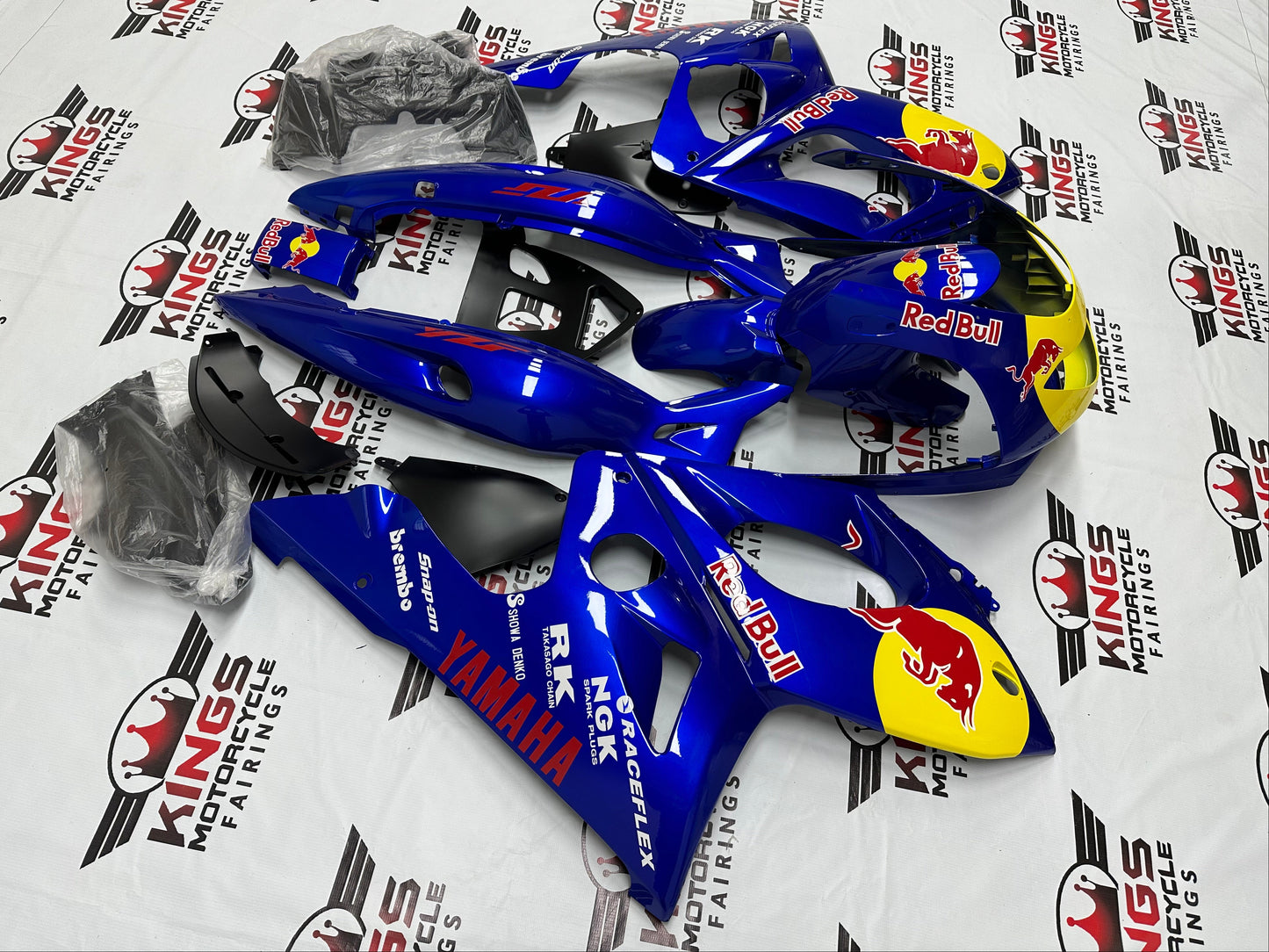 Yamaha YZF600R Fairings (1998-2007) Blue Red Bull from KingsMotorcycleFairings.com