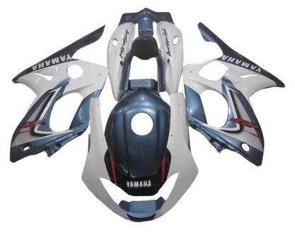 Yamaha YZF600R Thundercat Fairings (1998-2007) White, Blue Gray at KingsMotorcycleFairings.com