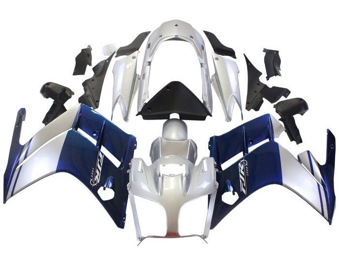 Yamaha FJR1300 Fairings (2007-2012) Dark Blue, Silver at KingsMotorcycleFairings.com