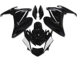 Yamaha FZ6R Fairings (2009-2015) Black, White from KingsMotorcycleFairings.com
