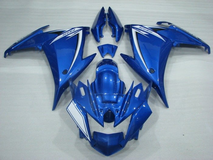 Yamaha FZ6R Fairings (2009-2015) Blue Pearl, White from KingsMotorcycleFairings.com
