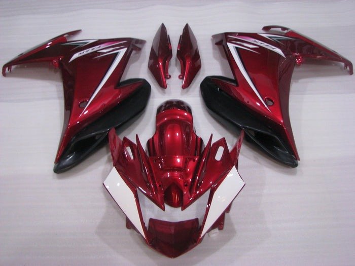 Yamaha FZ6R Fairings (2009-2015) Candy Red, White, Black from KingsMotorcycleFairings.com