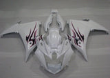 Yamaha FZ6R Fairings (2009-2015) White, Black, Red Tribal from KingsMotorcycleFairings.com