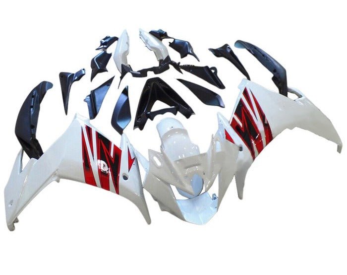 Yamaha FZ6R Fairings (2009-2015) White, Red, Black Angles from KingsMotorcycleFairings.com