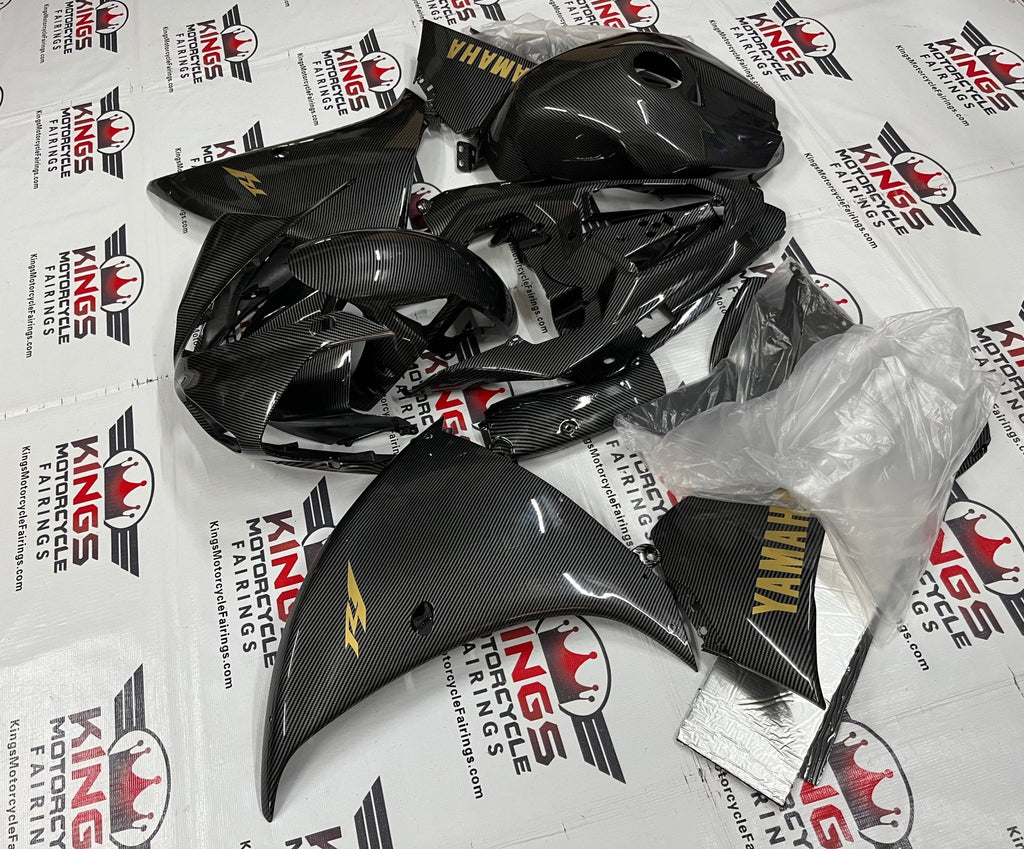 Yamaha R1 Fairings (2009-2011) Carbon Fiber, Gold | Kings Motorcycle