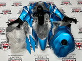 Yamaha R1 Fairing Kit (2020-2025) Metallic Light Blue, Black, White at KingsMotorcycleFairings.com