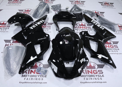 Yamaha R1 Fairing Set (2000-2001) Black, White at KingsMotorcycleFairings.com
