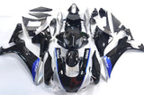 Yamaha R1 Fairing Set (2020-2025) Black, Silver, Blue Stripe at KingsMotorcycleFairings.com