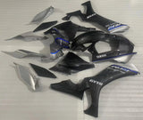 Yamaha R1 Fairing Set (2020-2025) Faux Carbon Fiber, Silver, Blue at KingsMotorcycleFairings.com