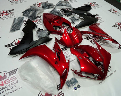 Yamaha R1 Fairings (2004-2006) Candy Apple Red, Black at KingsMotorcycleFairings.com