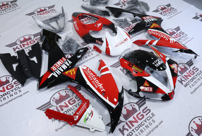 Yamaha R1 Fairings (2004-2006) Red, Black, White Santander at KingsMotorcycleFairings.com