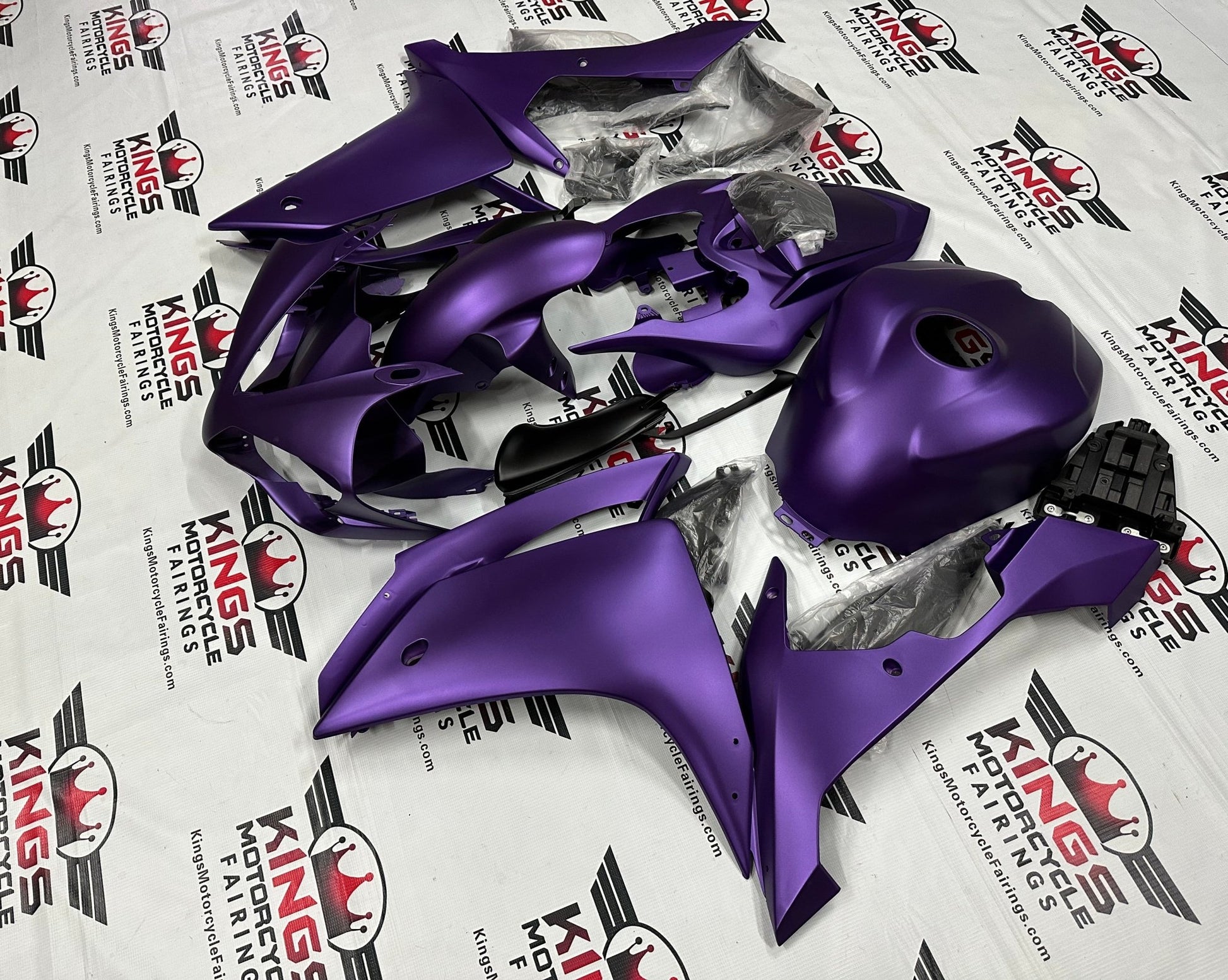 Yamaha R1 Fairing Kit (2007-2008) All Matte Purple at KingsMotorcycleFairings.com