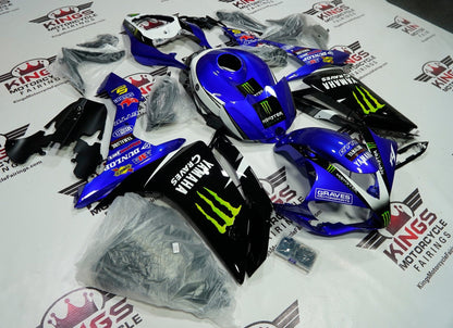Yamaha R1 Fairings (2007-2008) Monster Blue & Black at KingsMotorcycleFairings.com