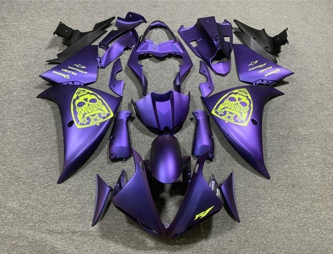 Yamaha R1 Fairings (2012-2014) Matte Purple, Neon Yellow from KingsMotorcycleFairings.com