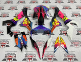 Yamaha R1 Fairings (2020-2025) Black, Pink Graffiti at KingsMotorcycleFairings.com