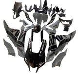 Yamaha R1 Fairings (2020-2025) Gray, Black at KingsMotorcycleFairings.com