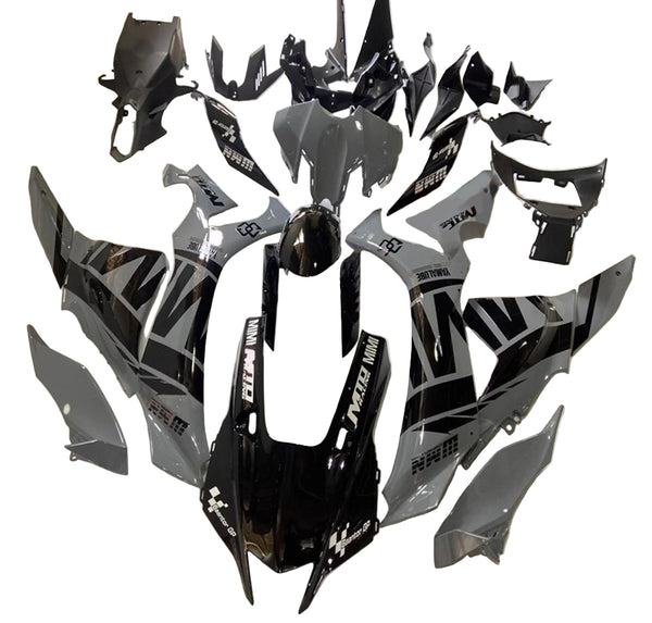 Yamaha R1 Fairings (2020-2025) Gray, Black at KingsMotorcycleFairings.com