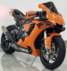 Yamaha R1 Fairings (2020-2025) Orange Faux Carbon Fiber at KingsMotorcycleFairings.com