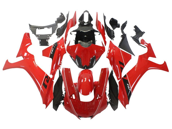 Yamaha R1 Fairings (2020-2025) Red, White Stripe at KingsMotorcycleFairings.com