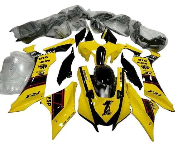 Yamaha R1 Fairings (2020-2025) Yellow, Black, Red at KingsMotorcycleFairings.com
