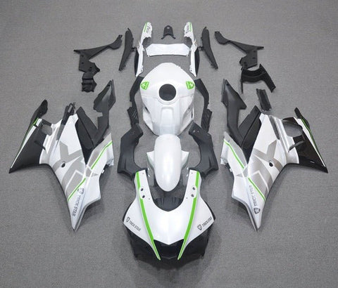 Yamaha R3 (2022-2024) Matte White, Silver, Green Fairings at KingsMotorcycleFairings.com