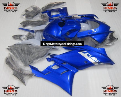 Yamaha R3 Fairing Kit (2019-2021) Blue, Silver at KingsMotorcycleFairings.com