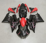 Yamaha R3 Fairing Kit (2019-2021) Matte Black, Red Lightning at KingsMotorcycleFairings.com