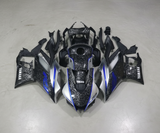 Yamaha R3 Fairing Kit (2022-2024) Forged Carbon Fiber Style, Silver, Blue, White at KingsMotorcycleFairings.com