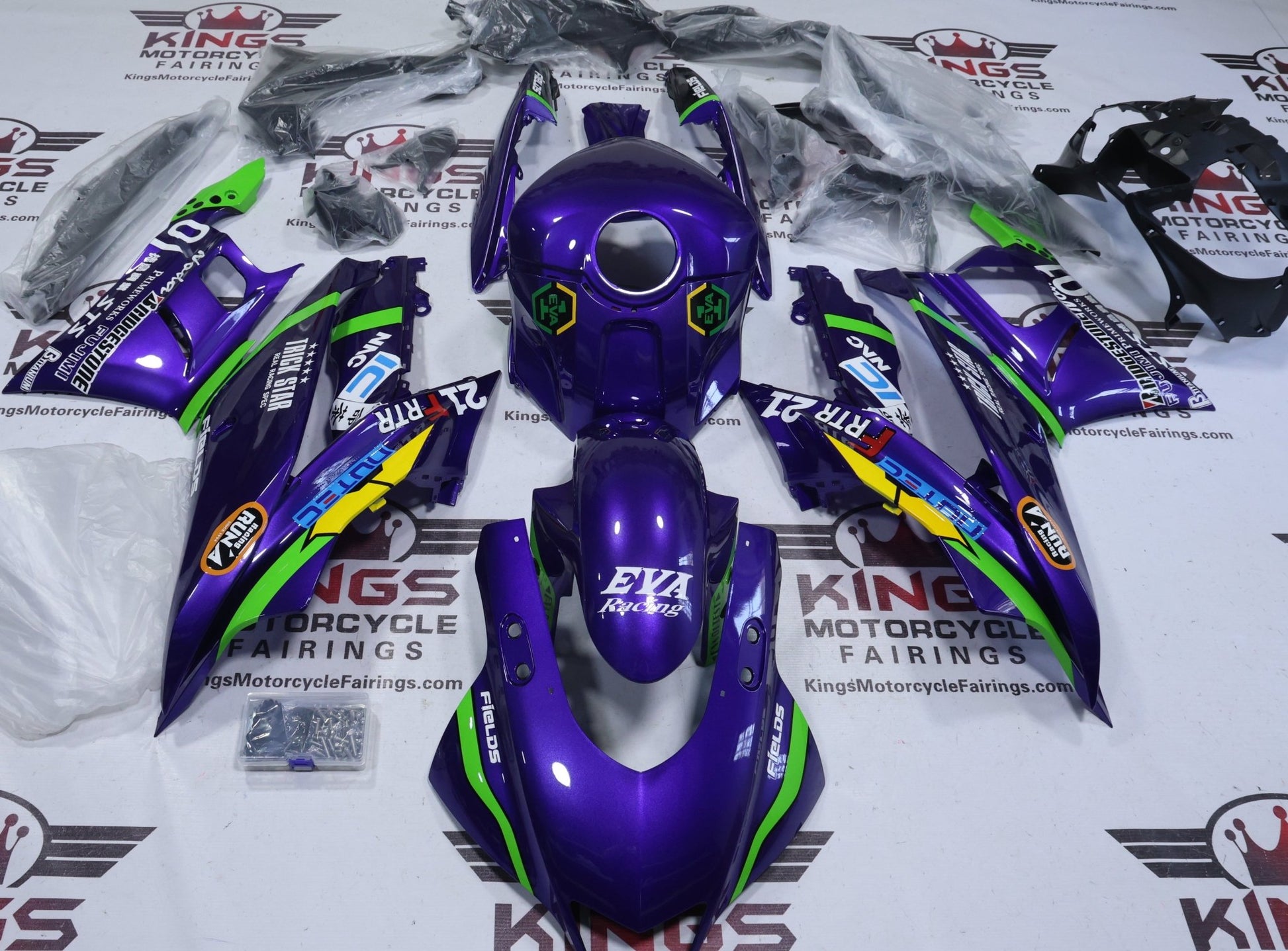 Yamaha R3 Fairing Set (2022-2024) Purple Eva from KingsMotorcycleFairings.com