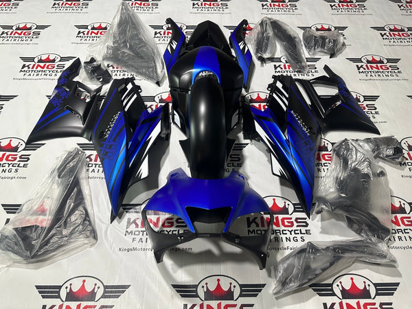 Yamaha R3 Fairing kit (2019-2021) Matte Blue, Matte Black at KingsMotorcycleFairings.com