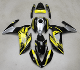 Yamaha R3 Fairings (2015-2018) Black, Yellow, Sun, Moon at KingsMotorcycleFairings.com