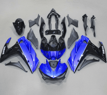 Yamaha R3 Fairings (2015-2018) Blue, Black, White Pinstripe at KingsMotorcycleFairings.com