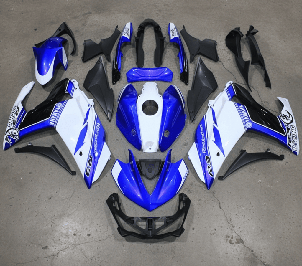 Yamaha R3 Fairings (2015-2018) Blue, White Pinstripe | Kings