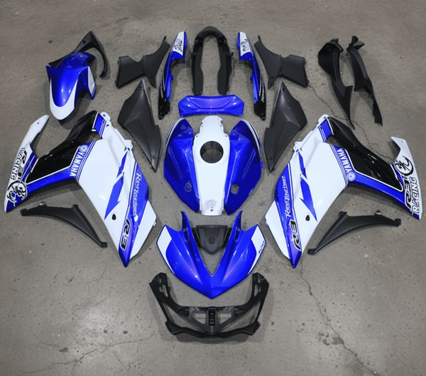 Yamaha R3 Fairings (2015-2018) Blue, White Pinstripe at KingsMotorcycleFairings.com