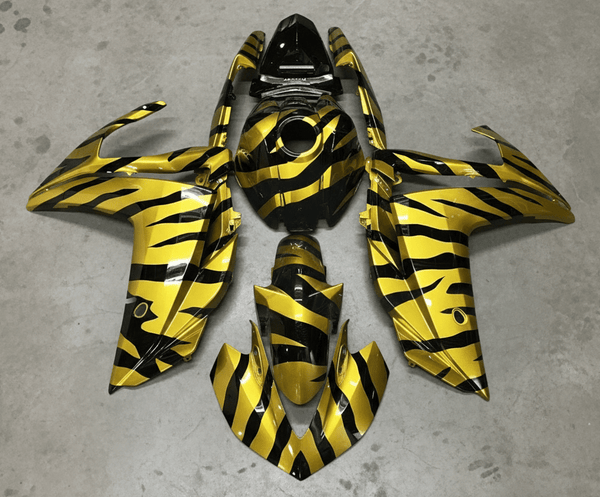 Yamaha R3 Fairings (2015-2018) Gold, Black Zebra at KingsMotorcycleFairings.com