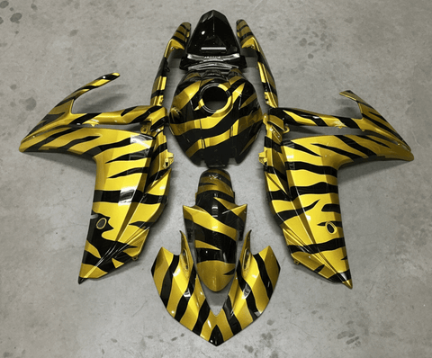 Yamaha R3 Fairings (2015-2018) Gold, Black Zebra at KingsMotorcycleFairings.com