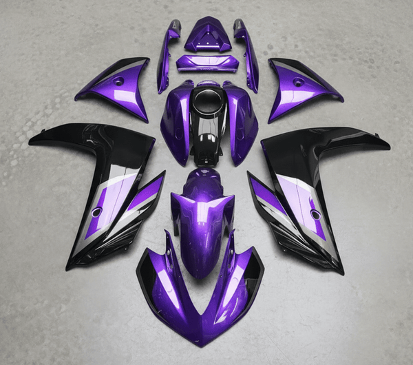 Yamaha R3 Fairings (2015-2018) Purple, Black, Gray at KingsMotorcycleFairings.com
